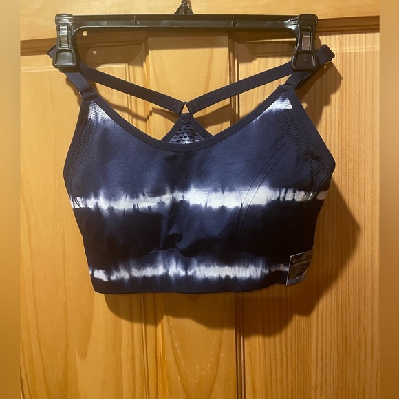 Members Mark Women's Seamless Sports Bra Racerback Removable
Cups Blue Tie Dye L - Picture 1 of 4